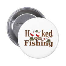 enganchado en la pesca pins