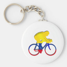 Engranaje colombiano de la bicicleta de la bandera llaveros