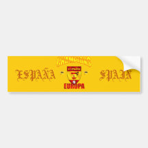 Engranaje de España del Europa de los campeones pa Pegatina De Parachoque