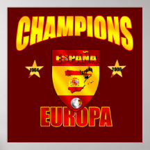 Engranaje de España del Europa de los campeones pa Posters