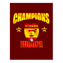 Engranaje de España del Europa de los campeones pa Postales