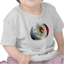 Engranaje de la bandera mexicana del balón de fútb camisetas