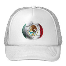 Engranaje de la bandera mexicana del balón de fútb gorra