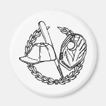 Engranaje del béisbol imán de frigorífico
