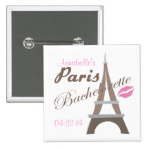 Engranaje del fiesta de París Bachelorette Pin