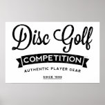 Engranaje del jugador de golf del disco poster