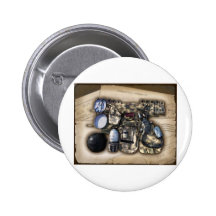 Engranaje del problema militar del vintage pin