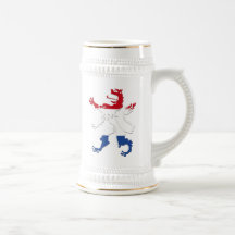 Engranaje desenfrenado retro holandés de la heráld taza