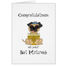 Enhorabuena en su perro del Mitzvah-Barro amasado  Felicitación