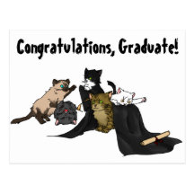 ¡Enhorabuena, graduado! Tarjeta del gatito Tarjetas Postales