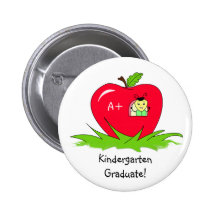 Enhorabuena roja graduada de Apple de la guardería Pin