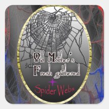 enlatado de la tela de Halloween Pegatinas Cuadradases Personalizadas