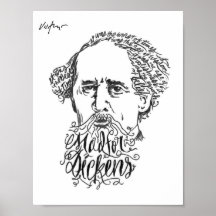 Enojado para Dickens - la impresión de James Victo Poster