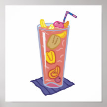 ensalada de fruta poster