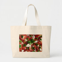 Ensalada del tomate y de la mozzarella bolsa de mano
