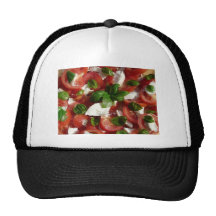 Ensalada del tomate y de la mozzarella gorras de camionero