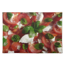 Ensalada del tomate y de la mozzarella manteles individuales