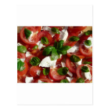 Ensalada del tomate y de la mozzarella postal
