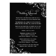 Ensayo del boda y negro de las invitaciones el | d anuncio