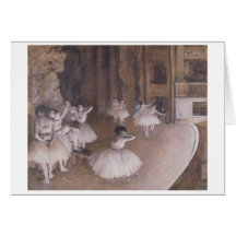 Ensayo en la etapa, 1874 del ballet tarjeton