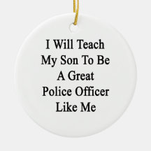 Enseñaré a mi hijo a ser gran oficial de policía L Ornamento De Reyes Magos