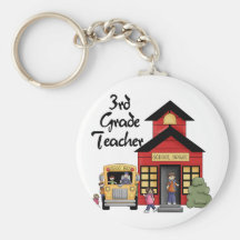 Enseñe las 3ro camisetas y regalos del profesor de llaveros