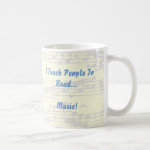 Enseño a gente a leer música-- Directores Mug de l Tazas De Café