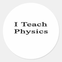 Enseño a la física pegatinas redondas