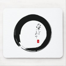 Enso con "con el texto del kanji del amor" tapete de ratones