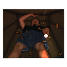 Enterrado en la caja del abucheo fotografia