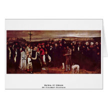 Entierro en Ornan de Courbet Gustavo Tarjeta