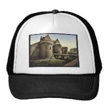 Entrada al castillo, vintage Photoch de Nantes, Fr Gorros Bordados