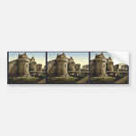 Entrada al castillo, vintage Photoch de Nantes, Fr Pegatina De Parachoque