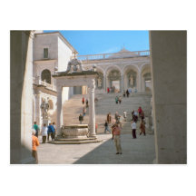 Entrada de Montecassino, del patio y de la iglesia Postales