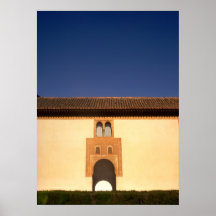 Entrada del arco de oro de Alhambra Poster
