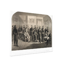 Entrega de general Lee en el Appomattox Impresión En Lona Estirada
