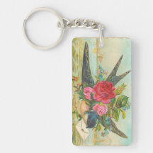 Entrega del Bluebird del vintage Llavero