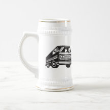 Entrega Van cerrada retro Taza