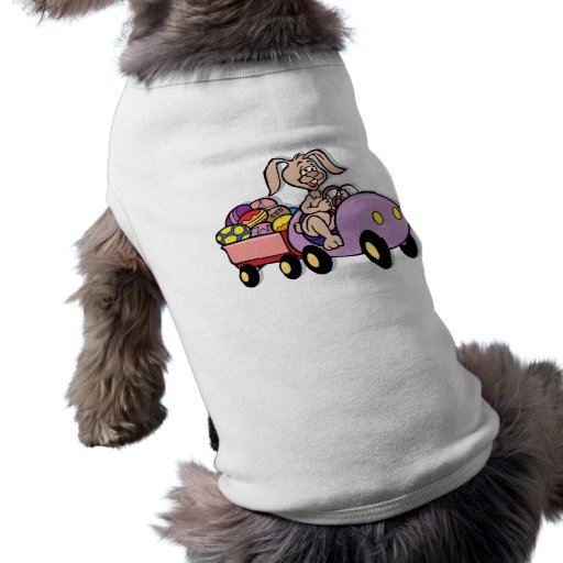 Entregas modernas del conejito de pascua camisa de perro