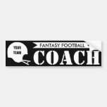 Entrenador de fútbol de la fantasía etiqueta de parachoque
