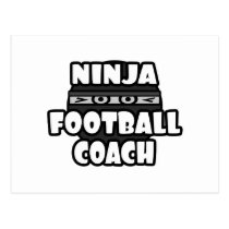 Entrenador de fútbol de Ninja tarjetas postales