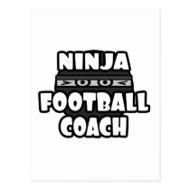 Entrenador de fútbol de Ninja tarjetas postales