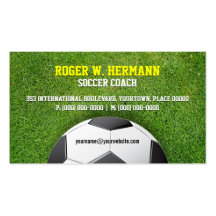 Entrenador de fútbol del fútbol tarjeta de visita