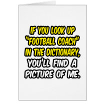 Entrenador de fútbol en diccionario… mi imagen tarjetas