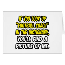Entrenador de fútbol en diccionario… mi imagen tarjetas