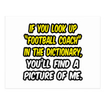 Entrenador de fútbol en diccionario… mi imagen tarjetas postales