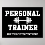 Entrenamiento blanco y negro de Dumbell del instru Poster