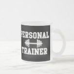 Entrenamiento blanco y negro de Dumbell del instru Tazas De Café