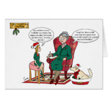 Entrenar el duende de Santa de la tarjeta de Navid