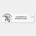 ENTRETENIMIENTO DEL MS DEL GÁNGSTER PEGATINA DE PARACHOQUE